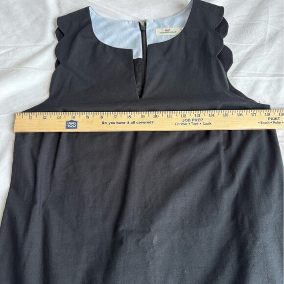 Vineyard Vines Scalloped Ponte Navy Dress Size 8 cotton coastal preppy nautical‎ - Picture 8 of 10